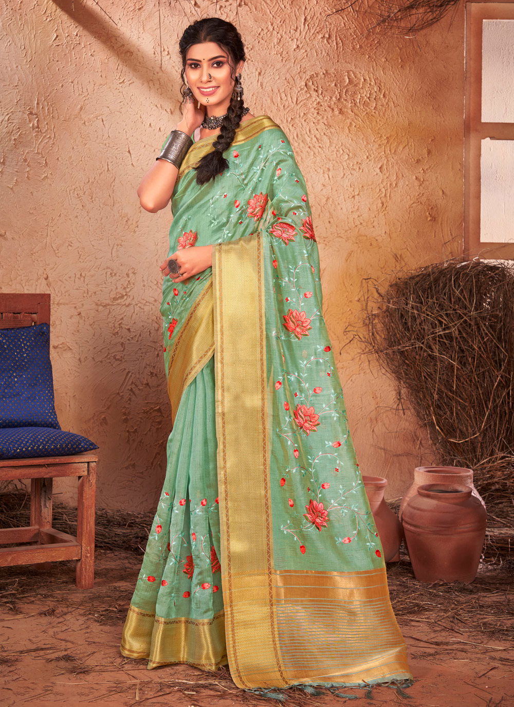 Sangam Manbhawan Ethnic Wear Wholesale Designer Sarees Catalog
